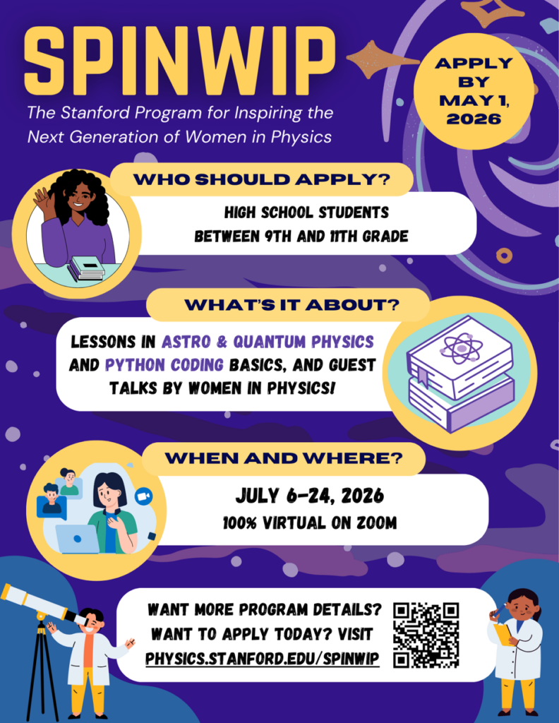 Stanford Program for Inspiring the Next Generation of Women in Physics (SPINWIP)