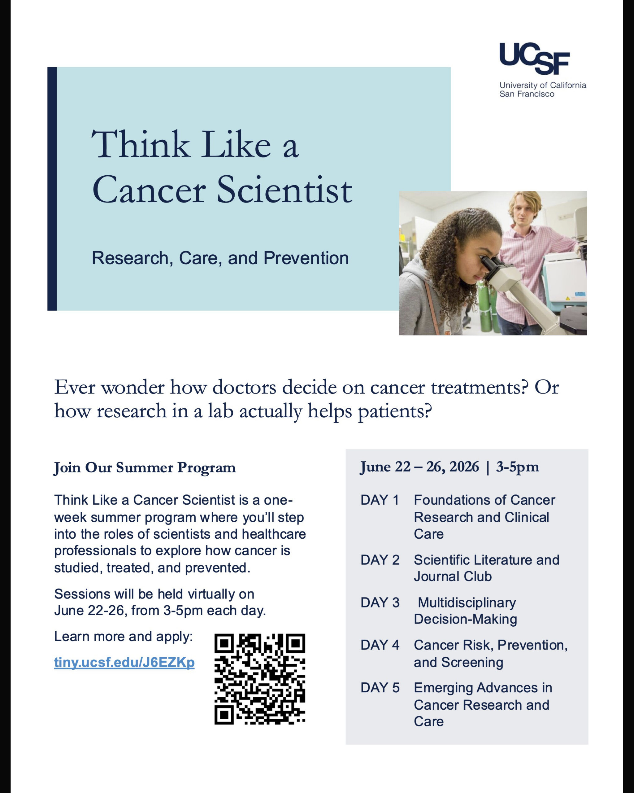 Think Like a Cancer Scientist – Research, Care, and Prevention