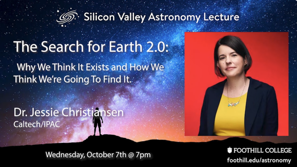 Foothill College Public Astronomy Lectures Resume on October 7th (Looking for Earth 2.0)